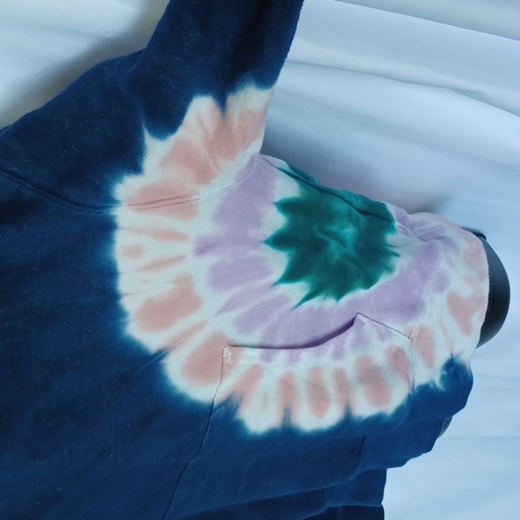Wildfox Ombre Tie dye Hoodie Sweatshirt Blue Pink Purple Green - Picture 2 of 8